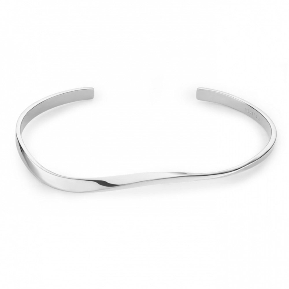 Rosefield Twisted Bangle - Silver